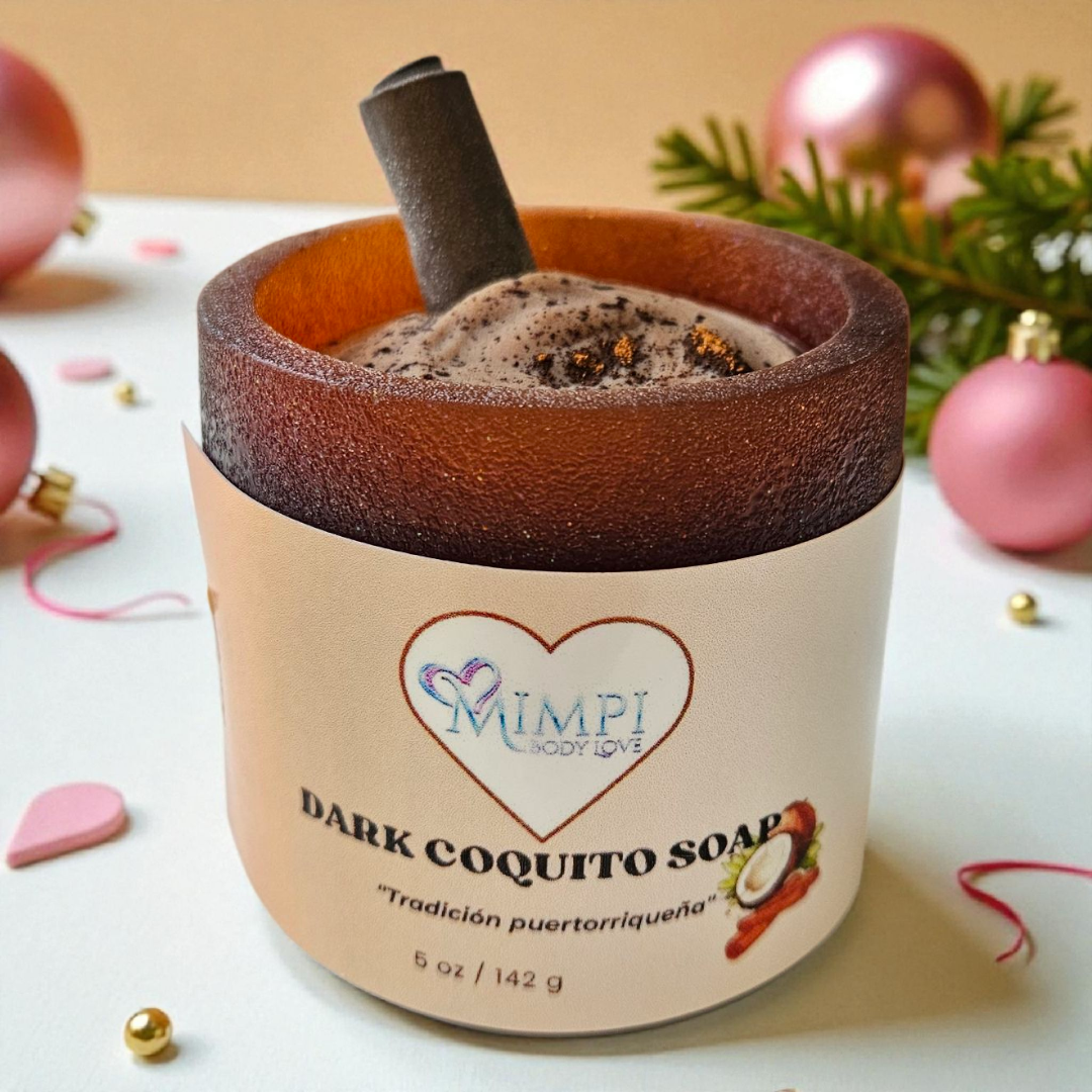 Dark coquito soap